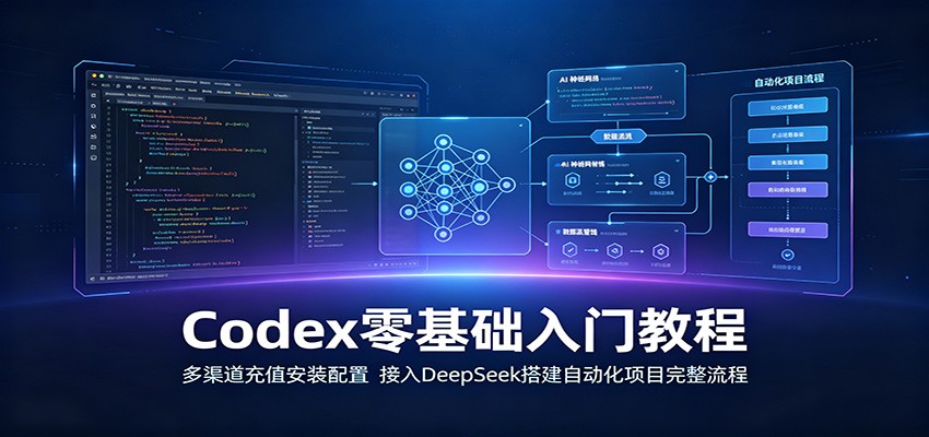 Codex零基础入门教程：多渠道充值安装配置，接入DeepSeek搭建自动化项目完整流程-小艾项目网