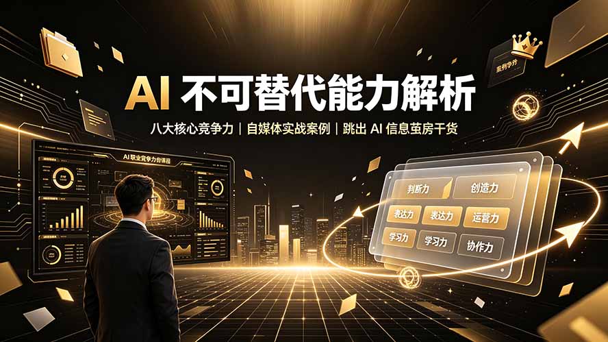 付费文章：AI 不可替代能力解析▸八大核心竞争力｜自媒体实战案例｜跳出 AI 信息茧房干货-小艾项目网