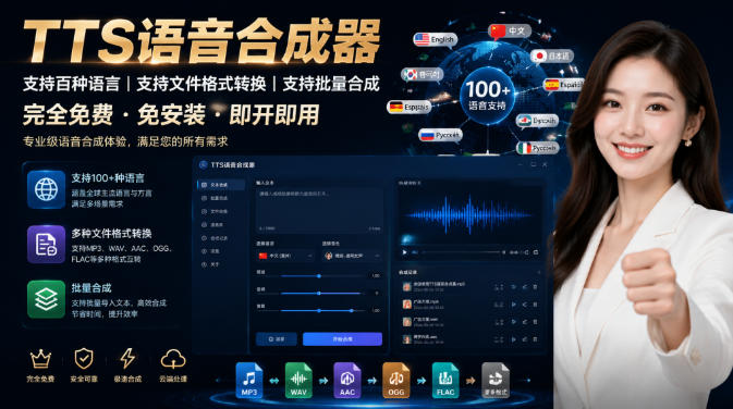 最新TTS配音，支持批量，支持文件格式转换，功能超多-小艾项目网