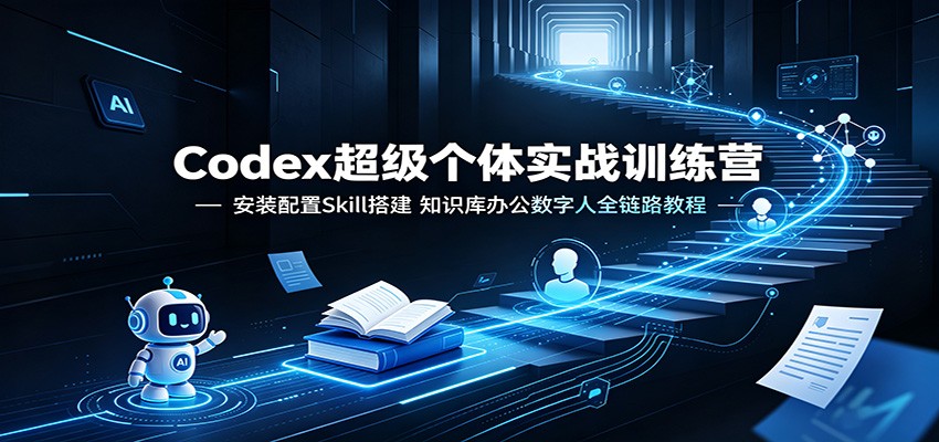 Codex超级个体实战训练营：安装配置Skill搭建，知识库办公数字人全链路教程-小艾项目网