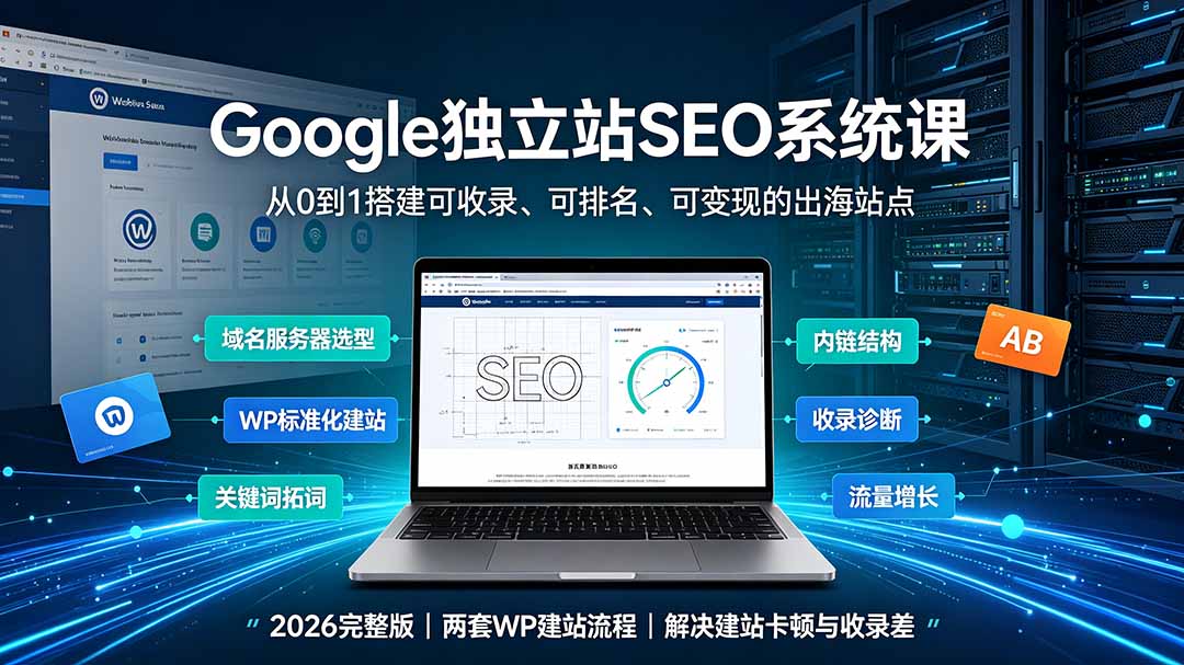 Google独立站SEO-7月系统课：出海基建×WordPress建站×AI内容生产×站内外优化×Search Console×AdSense变现-小艾项目网