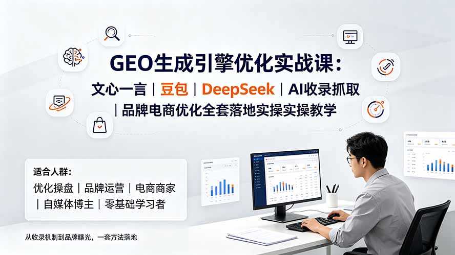GEO生成引擎优化实战课：文心一言｜豆包｜DeepSeek｜AI收录抓取｜品牌电商优化全套落地实操教学-小艾项目网