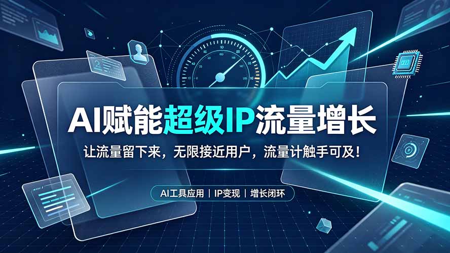 AI赋能超级IP流量增长:让流量留下来,无限接近用户,流量计触手可及!-小艾项目网