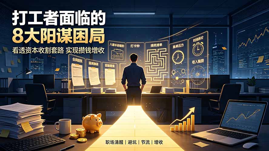 付费文章：打工者面临的8大阳谋困局，看透资本收割套路实现攒钱增收-小艾项目网