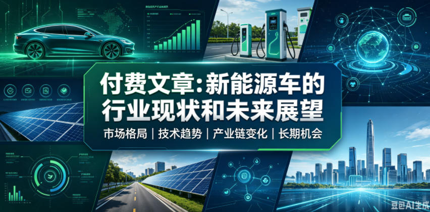 付费文章:新能原车的行业现状和未来展望-小艾项目网