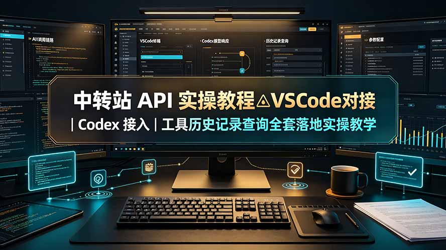 中转站 API 实操教程△VSCode 对接|Codex 接入|工具历史记录查询全套落地实操教学-小艾项目网