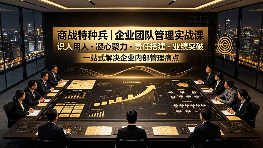 商战特种兵|企业团队管理实战课:识人用人|凝心聚力|责任搭建|业绩突破,一站式解决企业内部管理痛点-小艾项目网