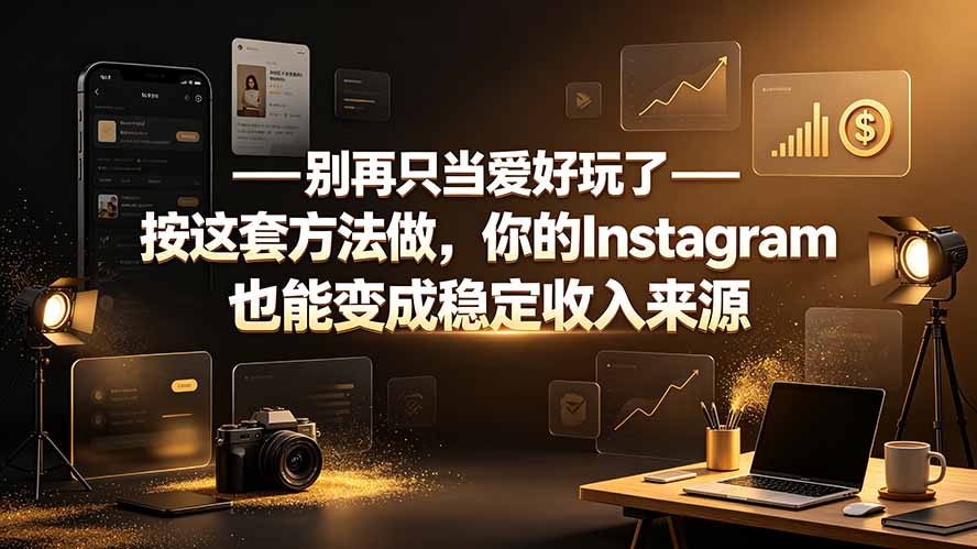 别再只当爱好玩了——按这套方法做，你的Instagram也能变成稳定收入来源-小艾项目网