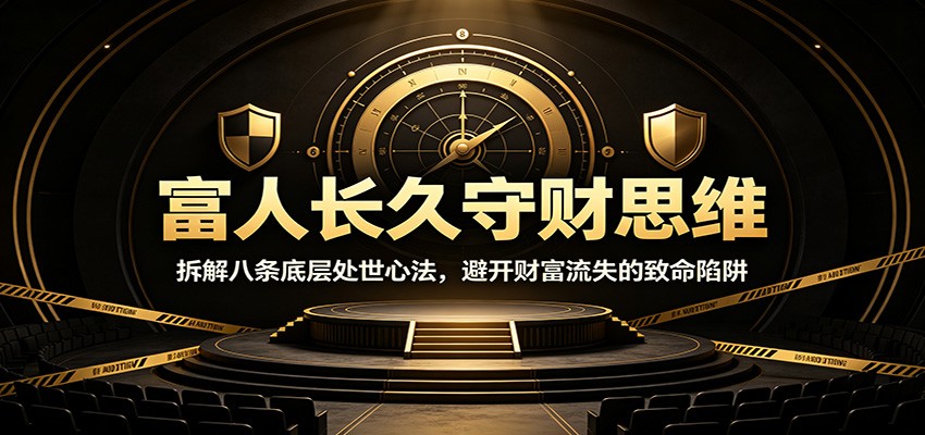 富人长久守财思维：拆解八条底层处世心法，避开财富流失的致命陷阱-小艾项目网