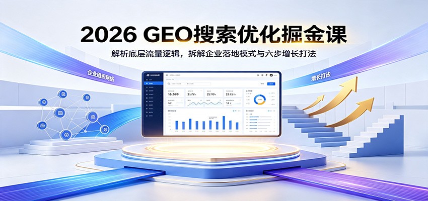 2026 GEO搜索优化掘金课:解析底层流量逻辑,拆解企业落地模式与六步增长打法-小艾项目网