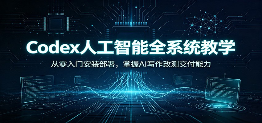 Codex人工智能全系统教学:从零入门安装部署,掌握AI写作改测交付能力-小艾项目网