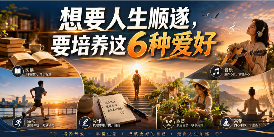 公众号付费文章:想要人生顺遂,要培养这6种爱好-小艾项目网