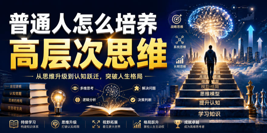 公众号付费文章：普通人怎么培养高层次思维-小艾项目网