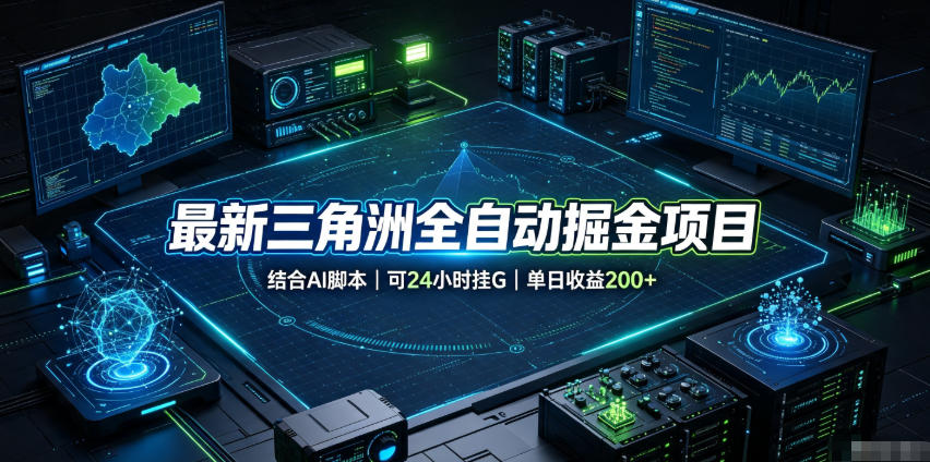 最新三角洲全自动掘金项目,结合AI脚本,可24小时挂G,单日收益200+【揭秘】
