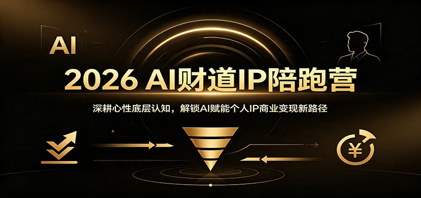 2026 AI财道IP陪跑营:深耕心性底层认知,解锁AI赋能个人IP商业变现新路径-小艾项目网