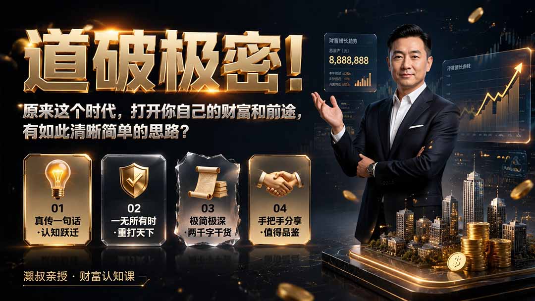 付费文章:道破极密!原来这个时代,打开你自己的财富和前途,有如此清晰简单的思路?-小艾项目网