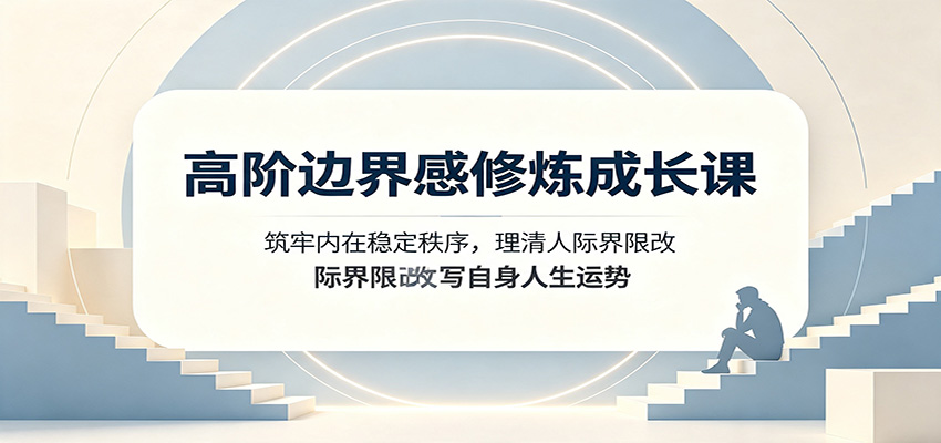 高阶边界感修炼成长课:筑牢内在稳定秩序,理清人际界限改写自身人生运势-小艾项目网