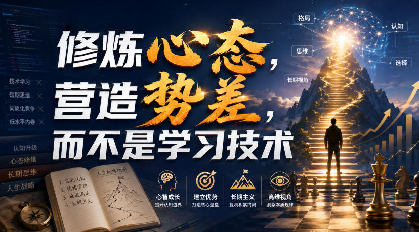 付费文章：修炼心态，营造势差，而不是学习技术-小艾项目网