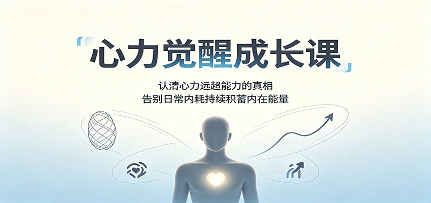 心力觉醒成长课:认清心力远超能力的真相,告别日常内耗持续积蓄内在能量-小艾项目网