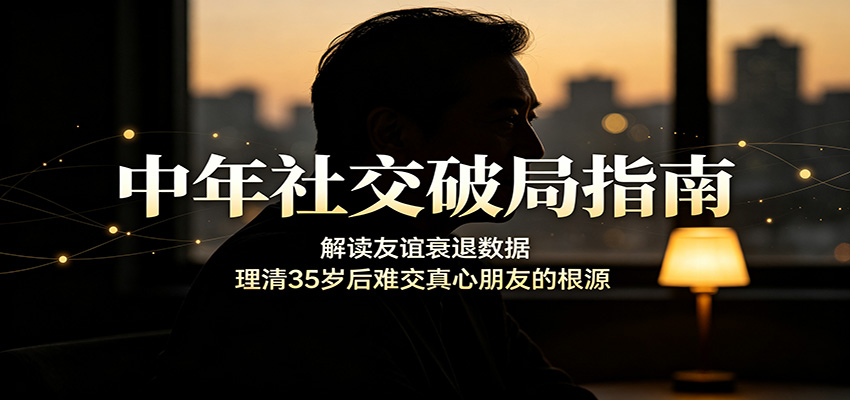 中年社交破局指南：解读友谊衰退数据，理清35岁后难交真心朋友的根源-小艾项目网