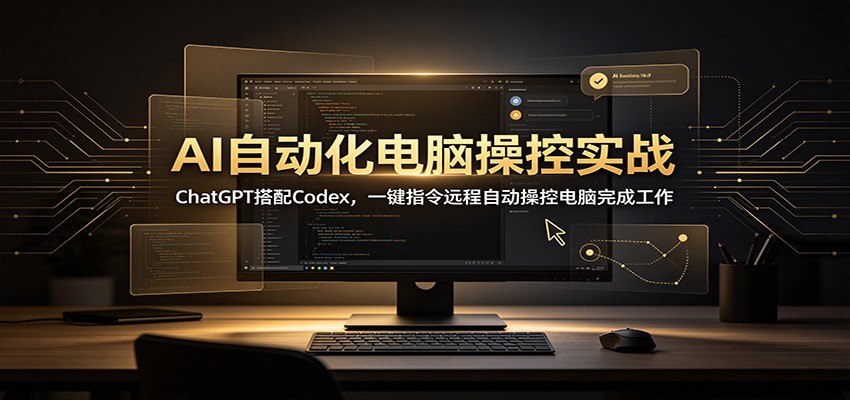 AI自动化电脑操控实战：ChatGPT搭配Codex，一键指令远程自动操控电脑完成工作-小艾项目网