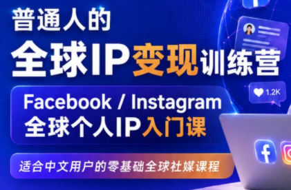 建立海外社媒底层逻辑，打造能变现的个人IP-小艾项目网