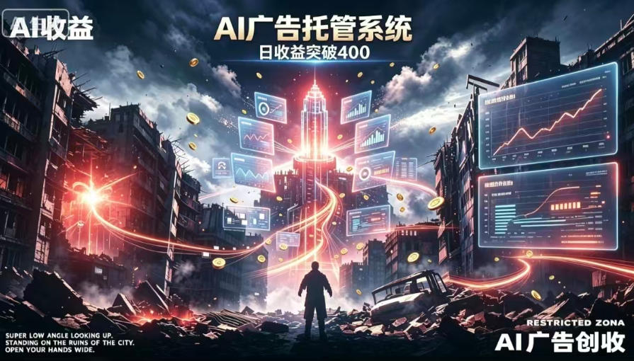 AI智能广告，全自动化运行，单日可达400+，小白新手0基础上手【揭秘】-小艾项目网