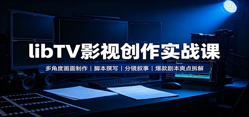 libTV影视创作实战课：多角度画面制作，脚本撰写，分镜叙事，爆款剧本爽点拆解-小艾项目网