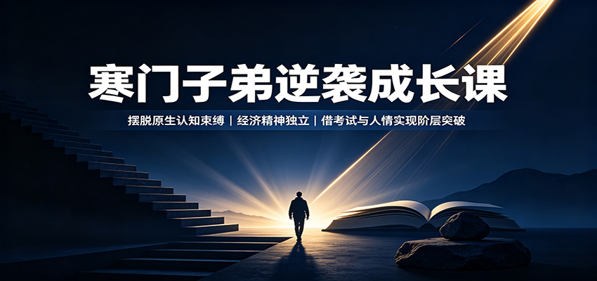 寒门子弟逆袭成长课：摆脱原生认知束缚，经济精神独立，借考试与人情实现阶层突破-小艾项目网