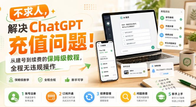 不求人，解决ChatGPT充值问题！从建号到续费的保姆级教程，全程无违规操作-小艾项目网