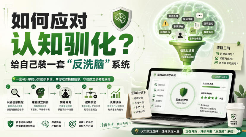 付费文章：如何应对认知驯化？给自己装一套“反洗脑”系统-小艾项目网