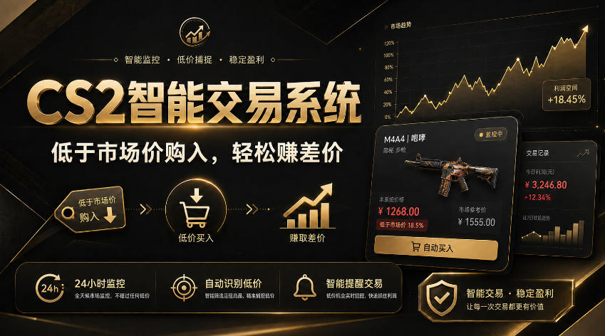 CS2智能交易系统，轻松賺差价|自动运行，无需自己挂G|数据支持任何形式验证【揭秘】-小艾项目网