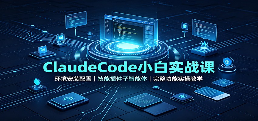ClaudeCode小白实战课：环境安装配置，技能插件子智能体，完整功能实操教学-小艾项目网