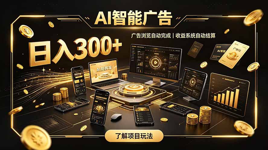 自研 AI 系统｜轻资产起步｜长期稳定收益｜宝妈 上班族轻轻松松日入300+-小艾项目网