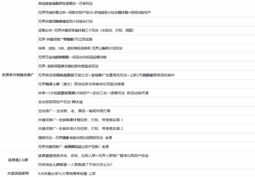 图片[2]-2026淘天开单秘籍PRO实战陪跑课程：全套落地运营玩法，一站式解决淘宝流量低、不出单难题(更新260823-副业网创
