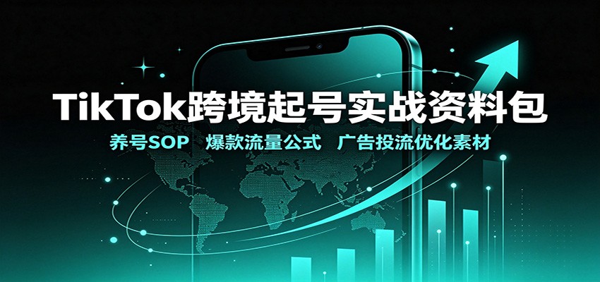 TikTok跨境起号实战资料包:养号SOP,爆款流量公式,广告投流优化素材-小艾项目网