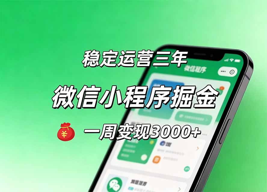 月收益稳定1W+的微信小程序,前期积累客户,后期躺平养老,小白轻松上手-小艾项目网