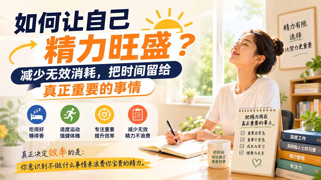 付费文章:如何让自己精力旺盛?减少无效消耗,把时间留给真正重要的事情-小艾项目网