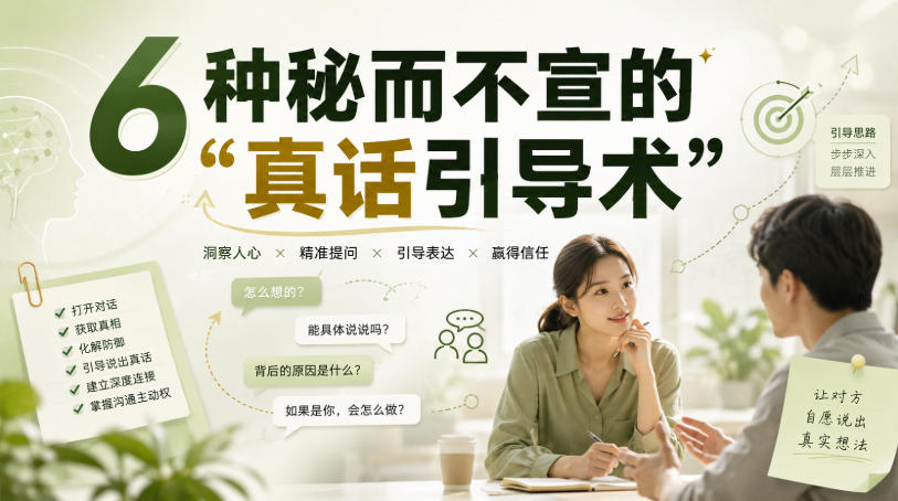 付费文章:6种秘而不宣的“真话引导术”-小艾项目网