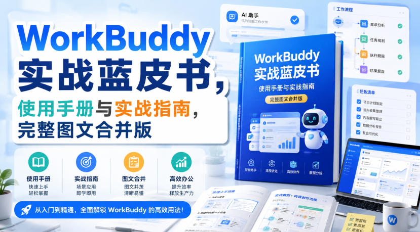 WorkBuddy实战蓝皮书,使用手册与实战指南,完整图文合并版-小艾项目网