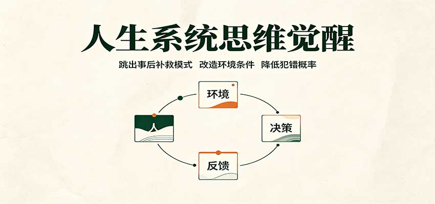 人生系统思维觉醒:跳出事后补救模式,改造环境条件,降低犯错概率-小艾项目网
