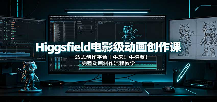 Higgsfield电影级动画创作课：一站式创作平台，牛来！牛德赛！完整动画制作流程教学-小艾项目网