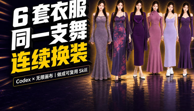 同一支舞，6套衣服按顺序切换：我把服装换装视频做成了一个Skill-小艾项目网
