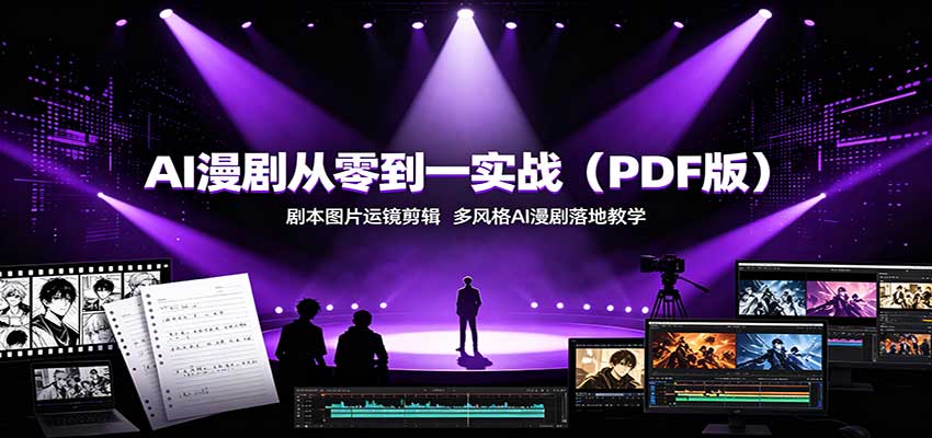 AI漫剧从零到一实战(PDF版)：剧本图片运镜剪辑，多风格AI漫剧落地教学-小艾项目网