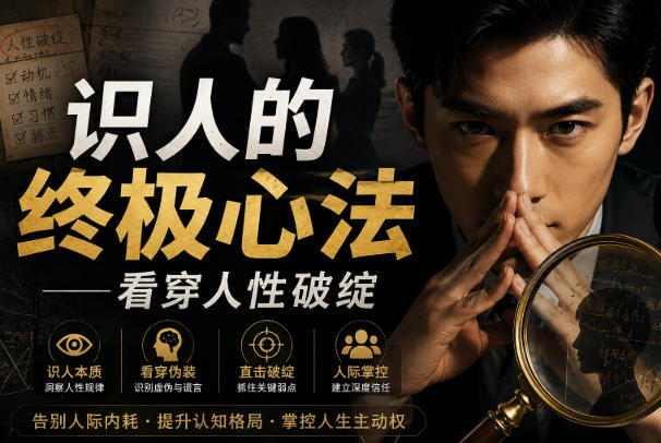 付费文章:识人的终极心法——看穿人性破绽-小艾项目网