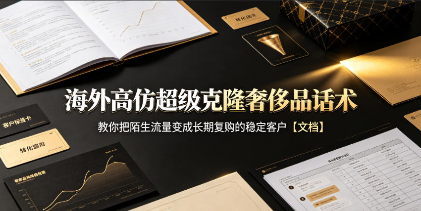 海外高仿超级克隆奢侈品话术，教你把陌生流量变成长期复购的稳定客户【文档】-小艾项目网
