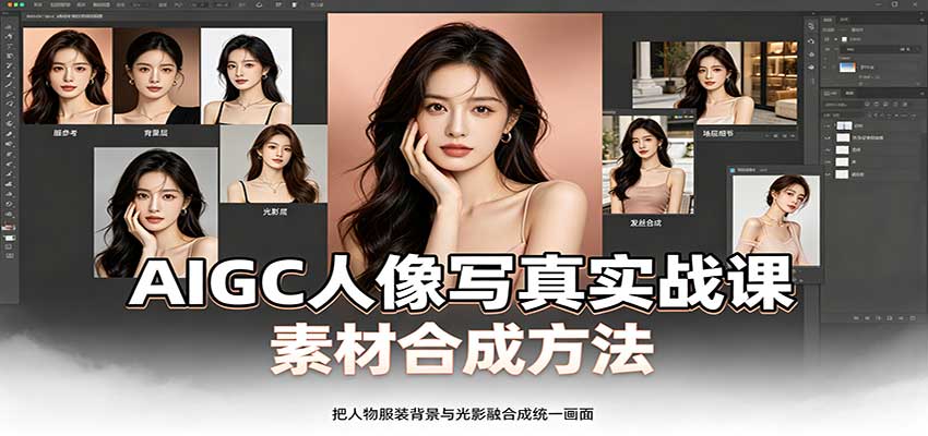 AIGC人像写真实战课：软件平台部署筹备，素材合成方法，多题材写真案例-小艾项目网