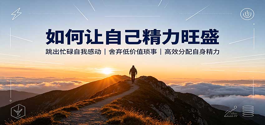 如何让自己精力旺盛：跳出忙碌自我感动，舍弃低价值琐事，高效分配自身精力-小艾项目网