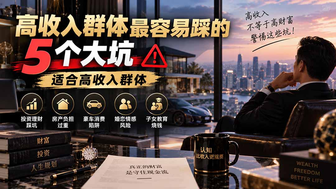 付费文章：高收入群体最容易踩的5个大坑，适合高收入群体-小艾项目网