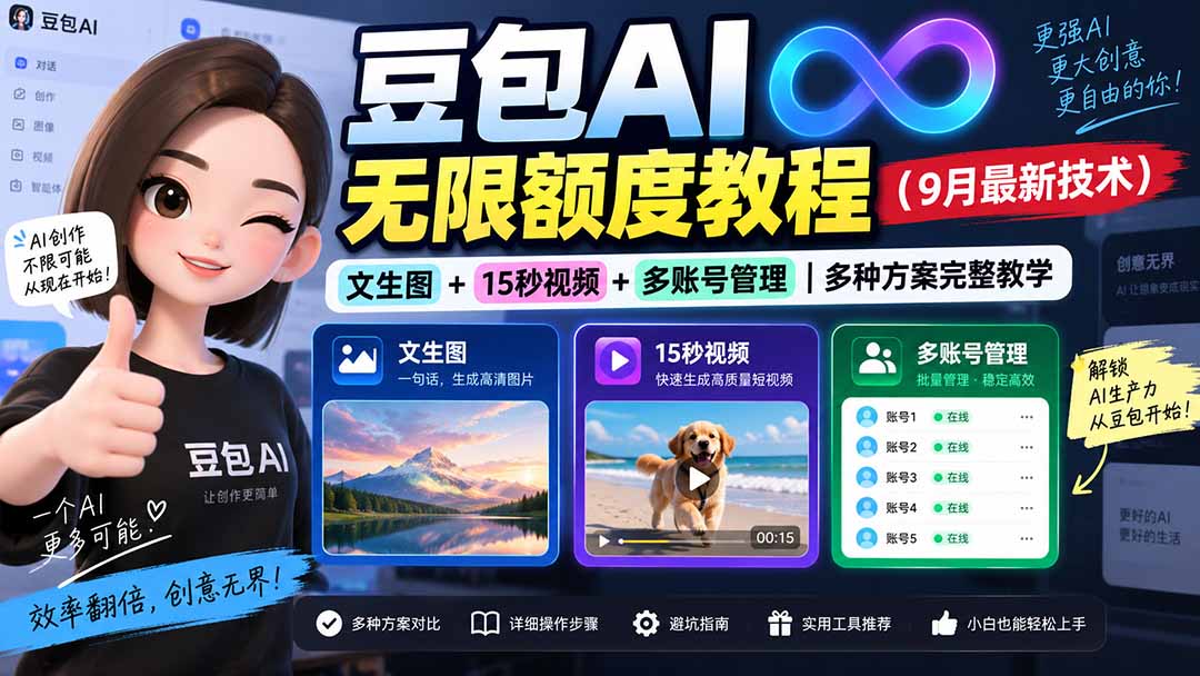豆包AI无限额度教程(9月最新技术-小艾项目网